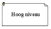 Tekstvak: Hoog niveau